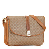 セリーヌ マカダム ショルダーバッグ ブラウン PVC レザー レディース CELINE 【中古】